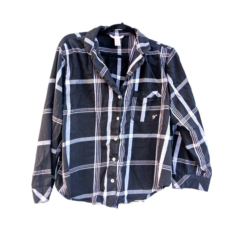 Victoria's Secret Plaid Comfy Sleep Shirt Size L